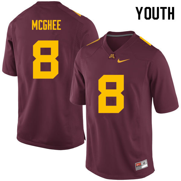 Youth #8 Daletavious McGhee Minnesota Golden Gophers College Football Jerseys Sale-Maroon